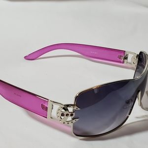⭐Designer Eyewear with Faux Rhinestones (Dark Pink